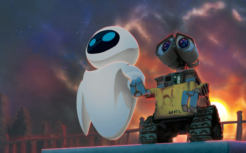 Robots Holding Hands — White