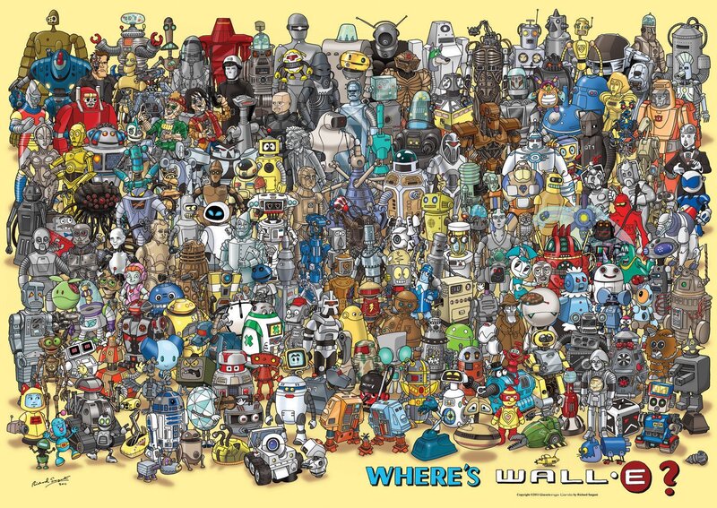 Robots in a Crowd — Yellow
