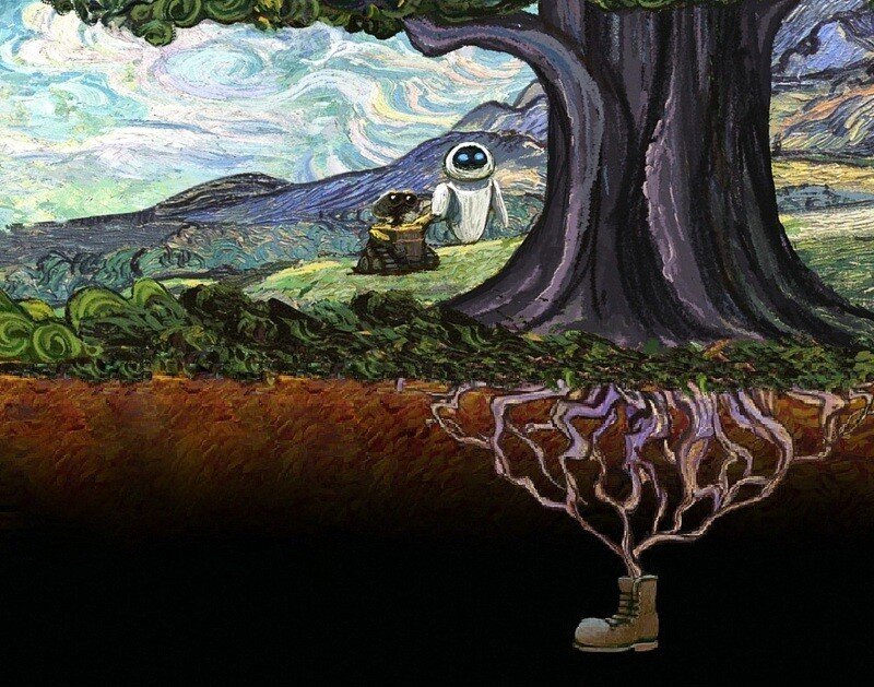 Robots in a Field — Green