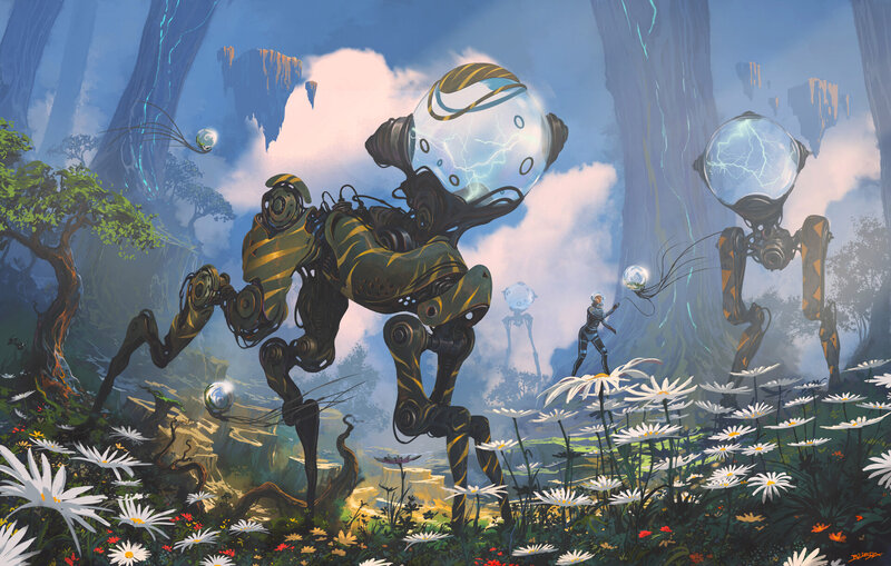 Robots in a Forest — Blue