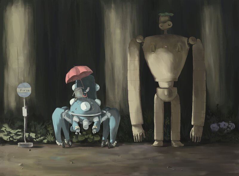 Robots in a Forest — Gray
