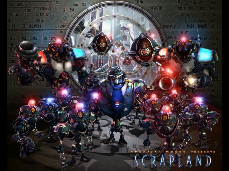 Robots in a Futuristic Setting