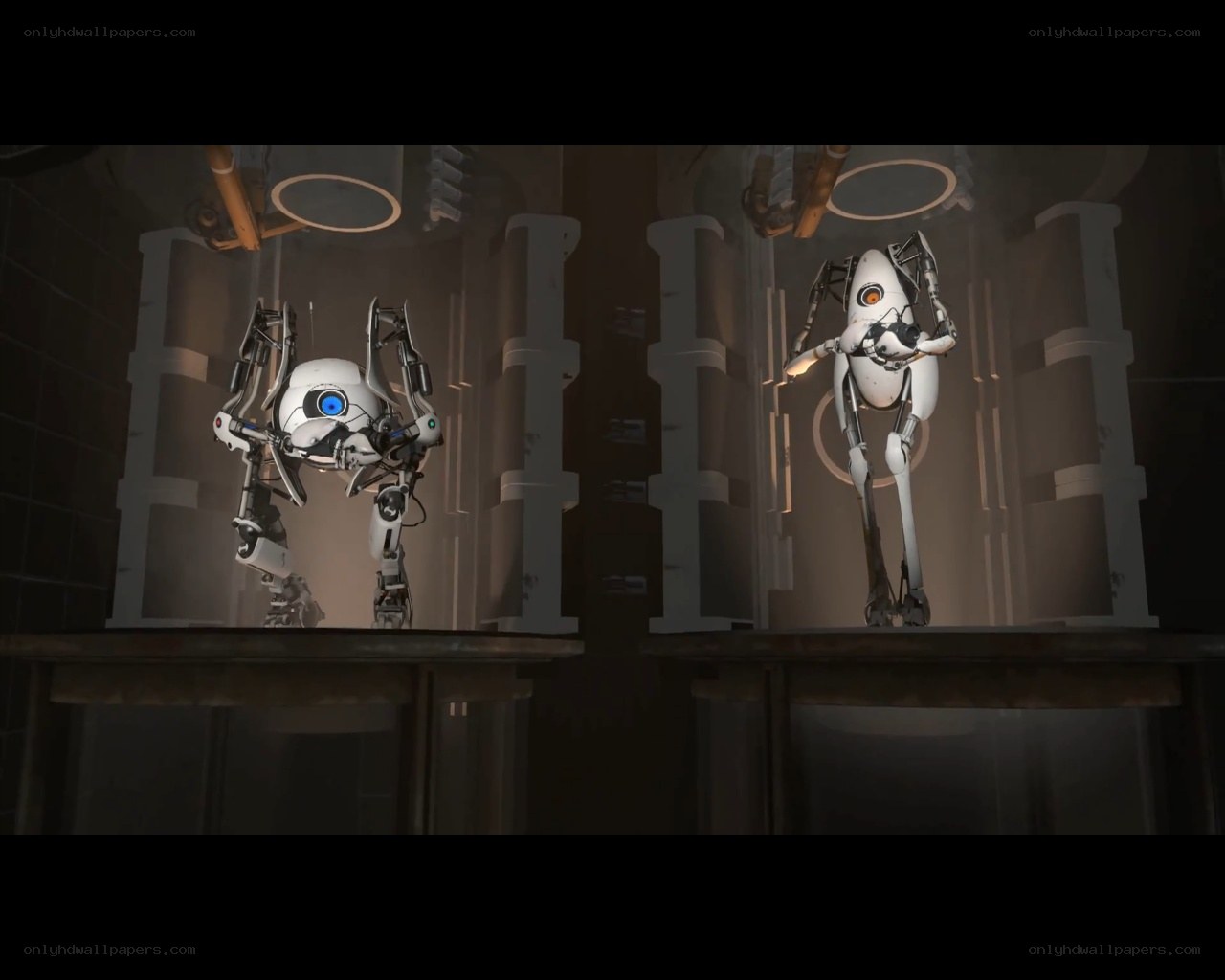 robots in a testing chamber