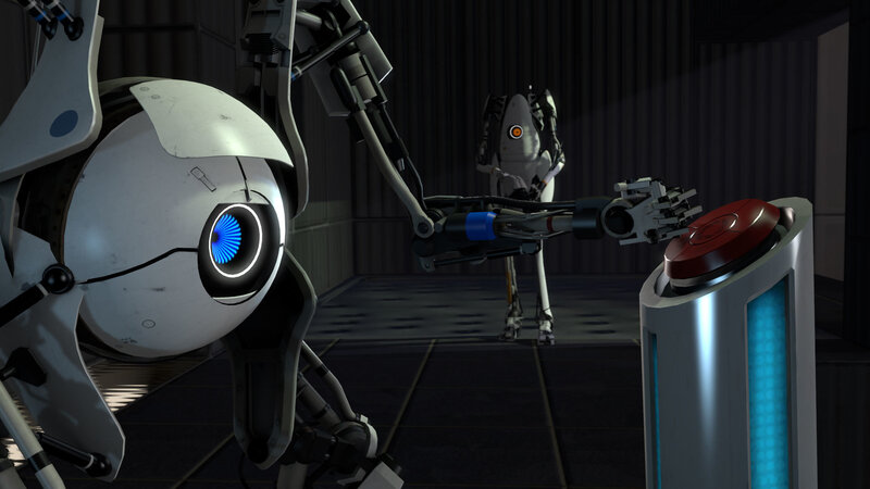 robots in a testing chamber