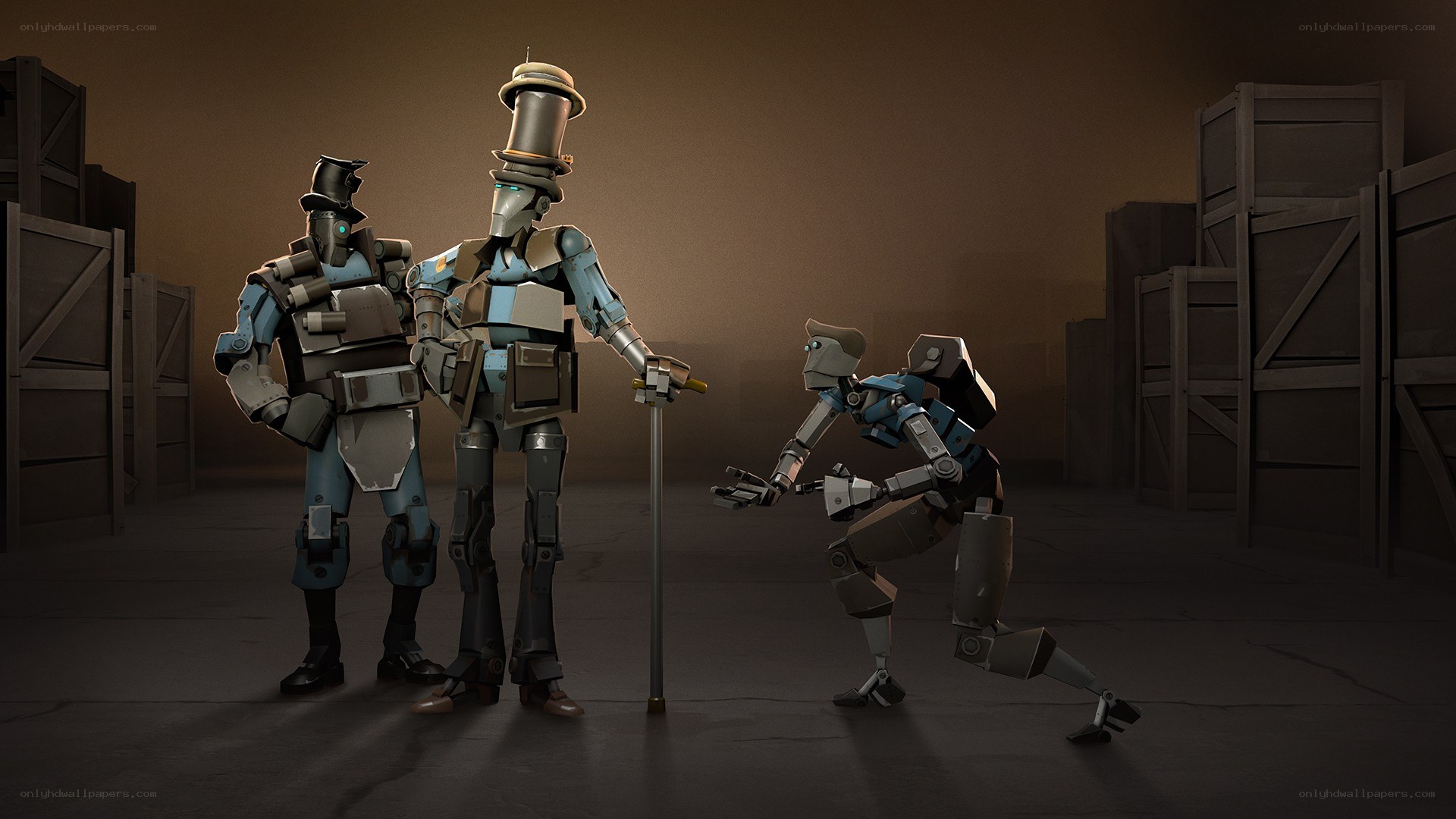 Robots in a warehouse