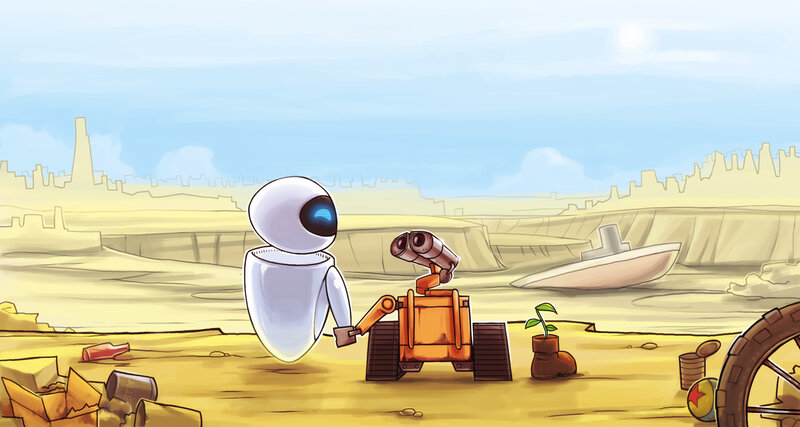 Robots in Desert — Yellow