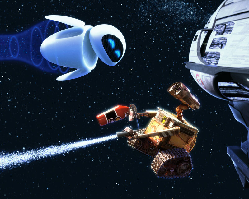 Robots in Space — Blue, Dramatic, Night