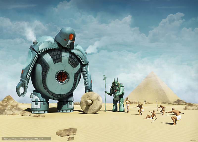 Robots in the Egyptian desert