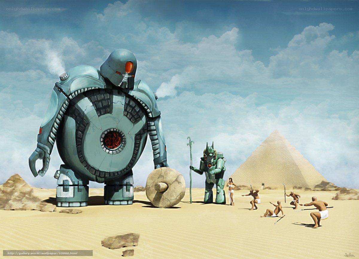 Robots in the Egyptian desert