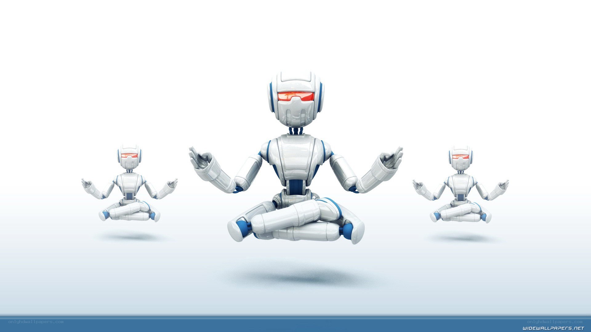 robots meditating in unison