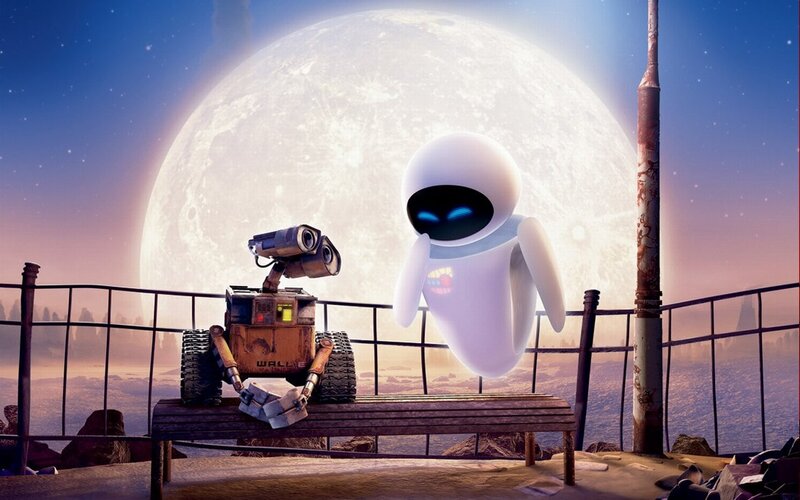 Robots on a Bench — Blue