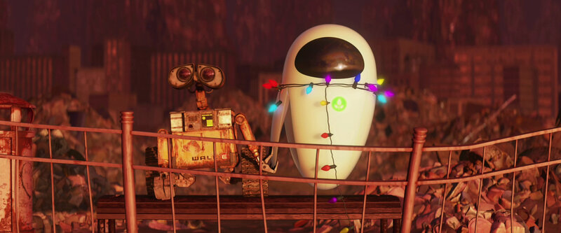 Robots on a Bench — Red
