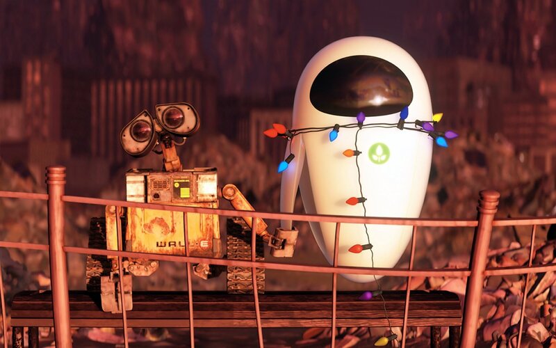 Robots on a Bench — White, Calm