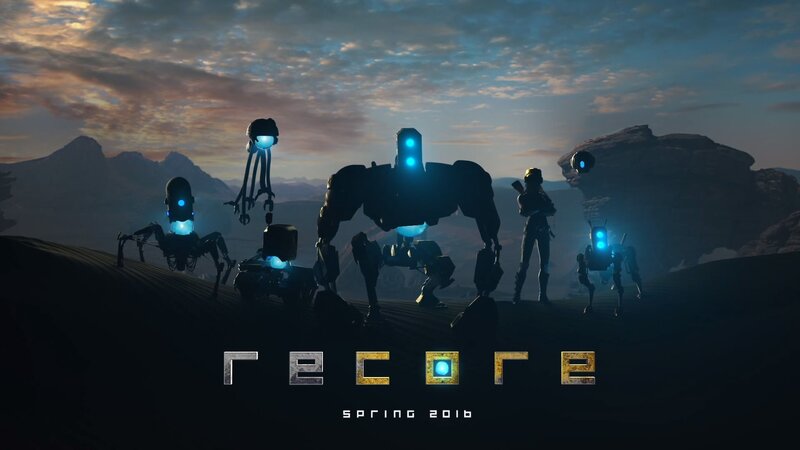 Robots on Alien Planet — Blue, Dramatic