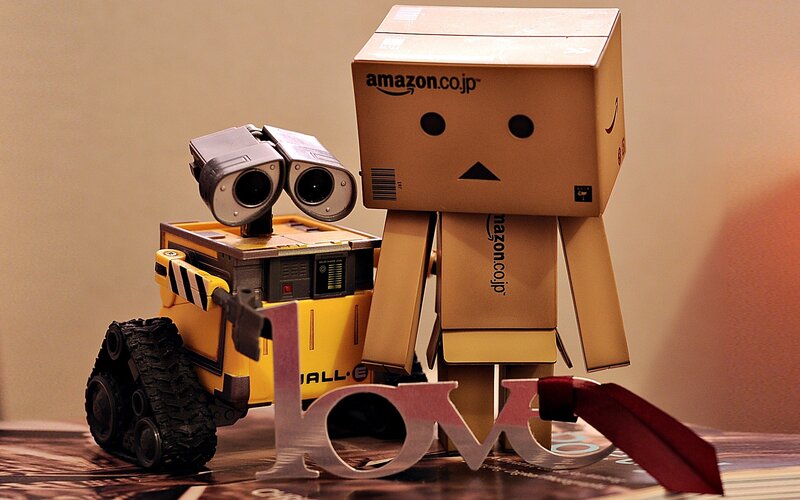 Robots on Table — Brown
