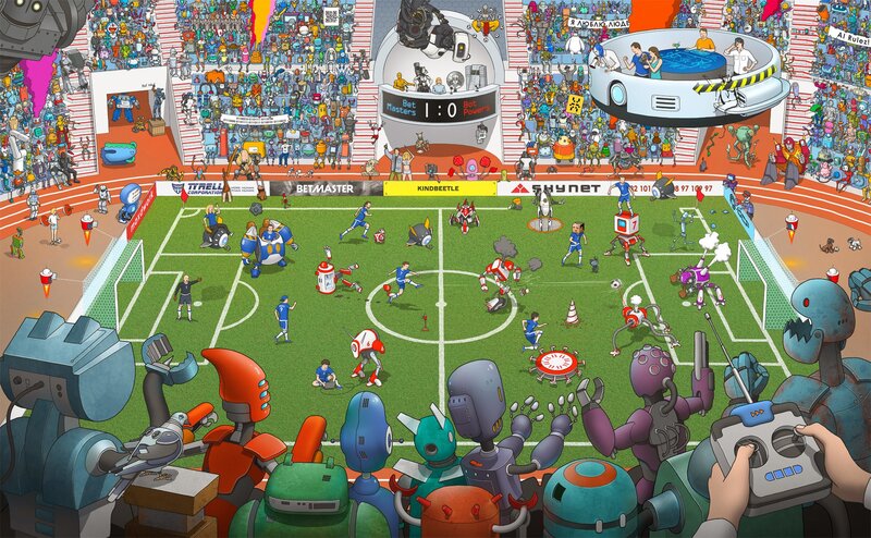 Robots Playing Soccer