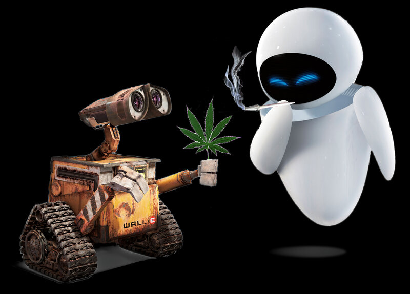 Robots Smoking Marijuana