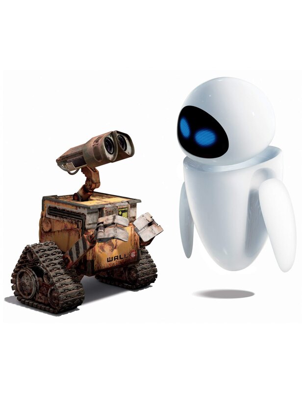 Robots WALL-E and EVE