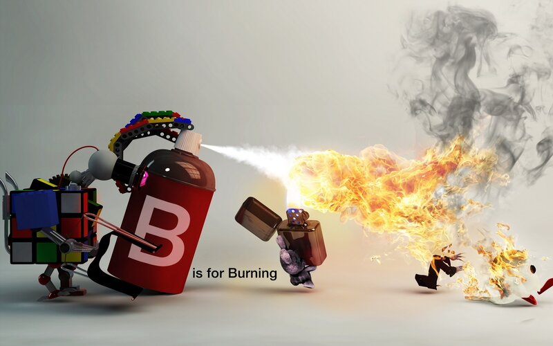 Robots with Fire