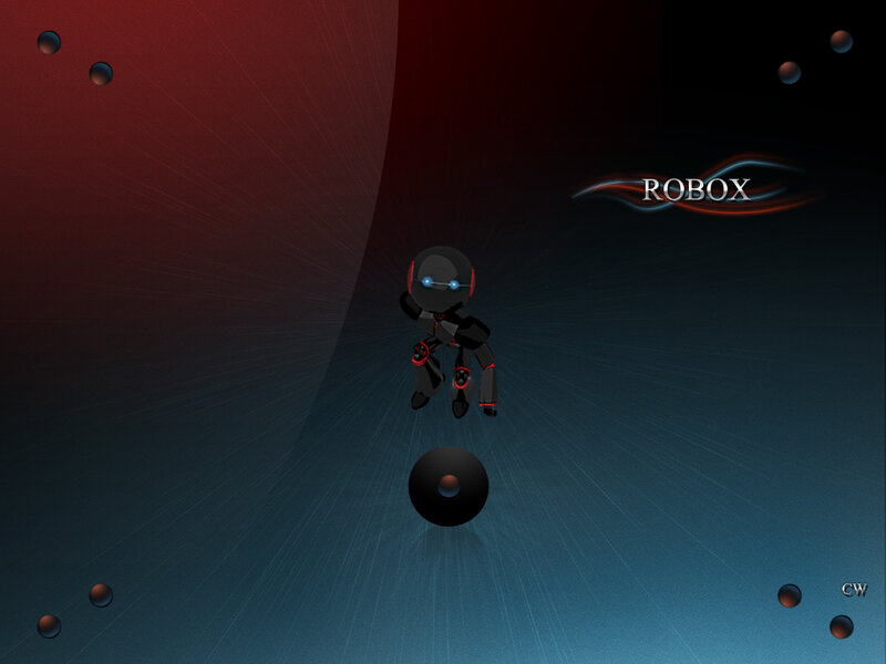 Robox character in space