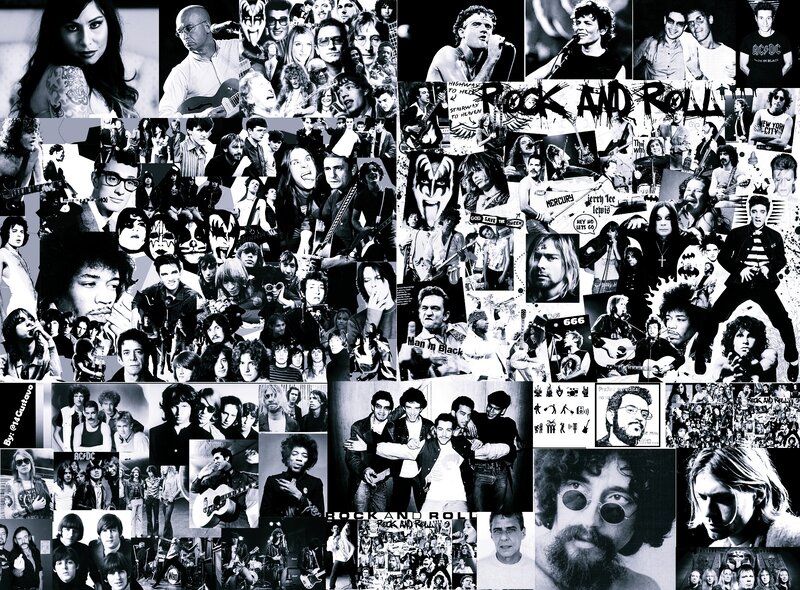 Rock and Roll Musicians Collage
