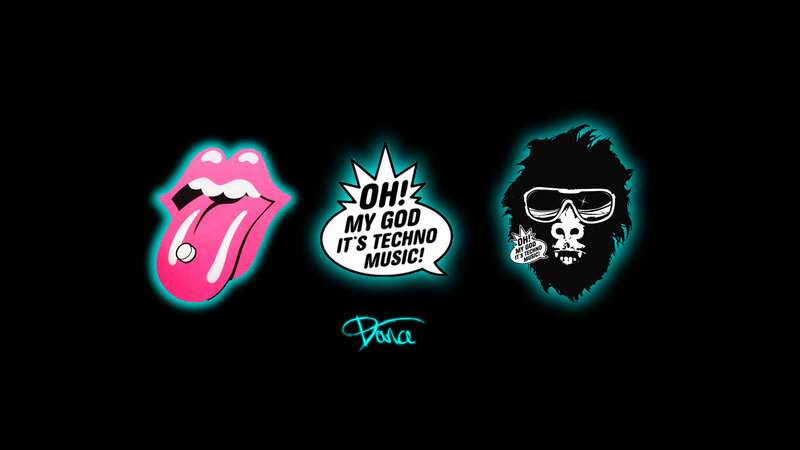 rock and techno music art
