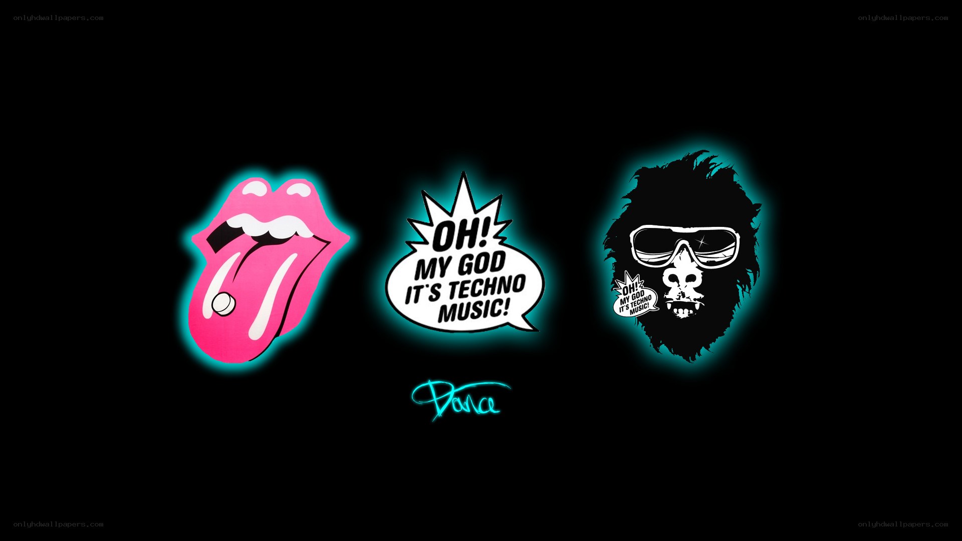 rock and techno music art