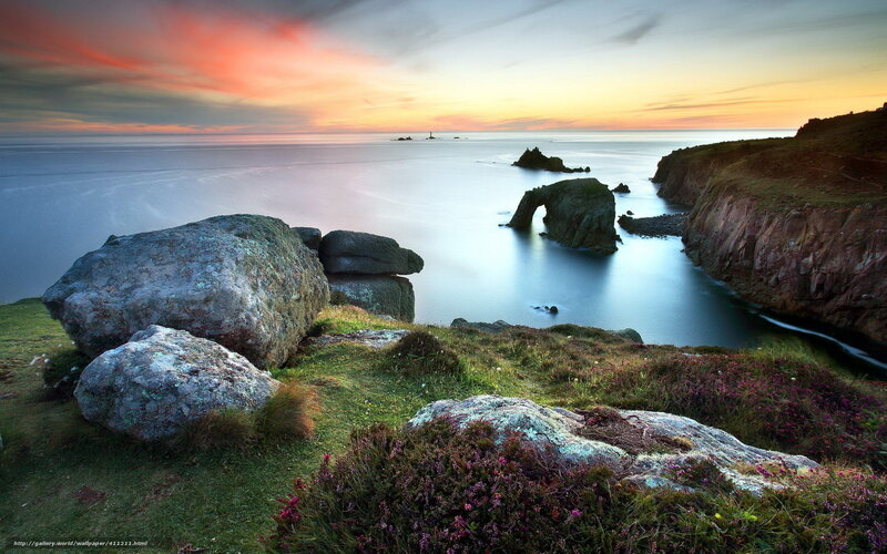 Rock Arch at Coastal Cliff — Orange