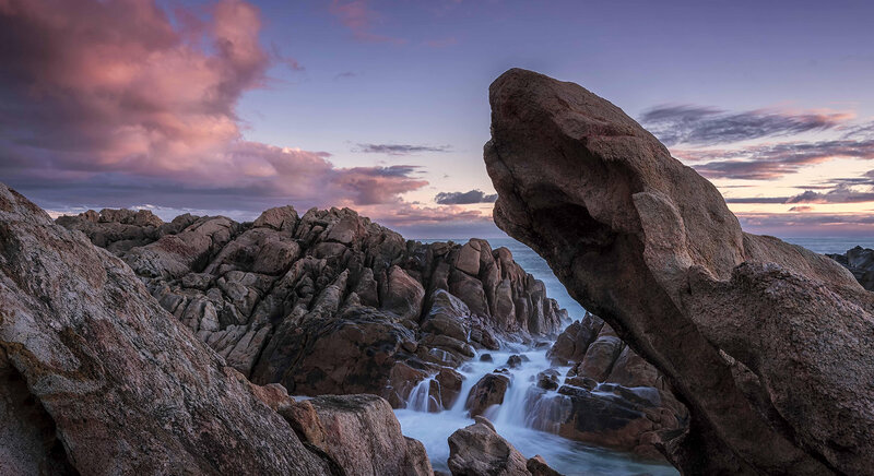 Rock Arch at Coastline — Purple