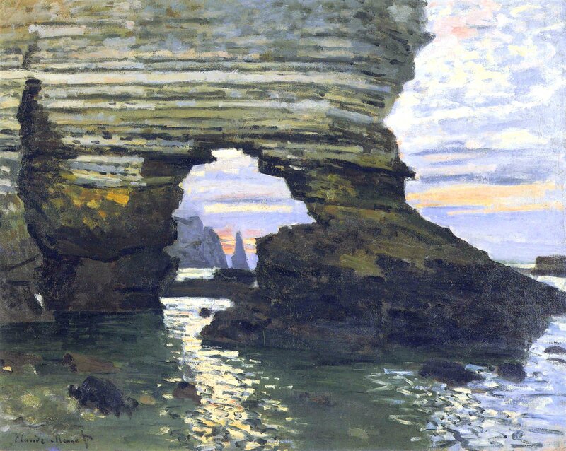 Rock Arch at Sunset — Green