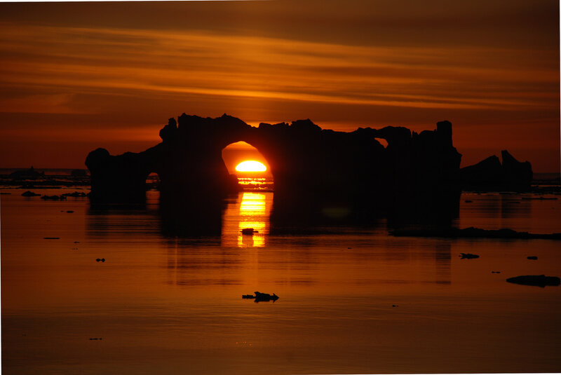 Rock Arch at Sunset — Orange