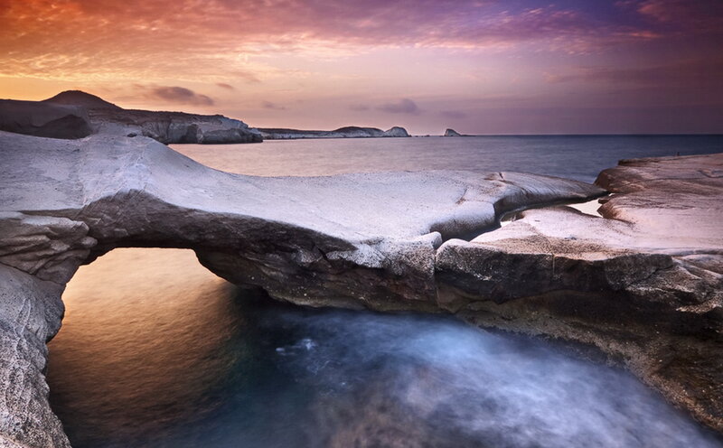 Rock Arch at Sunset — Purple