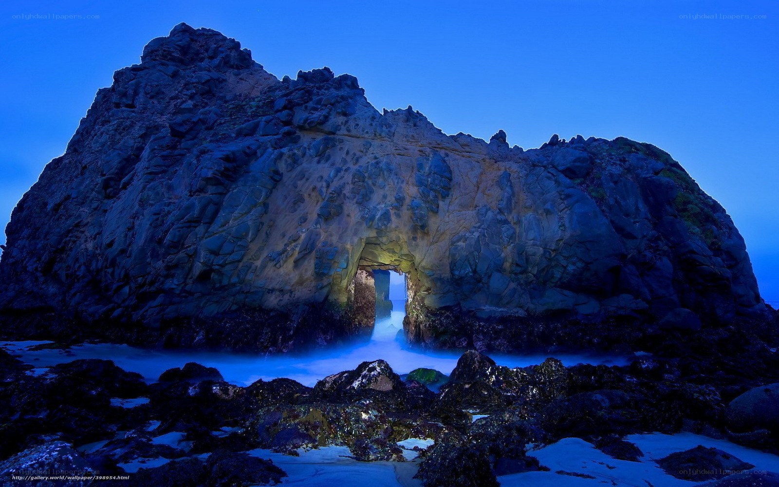 Rock arch at twilight