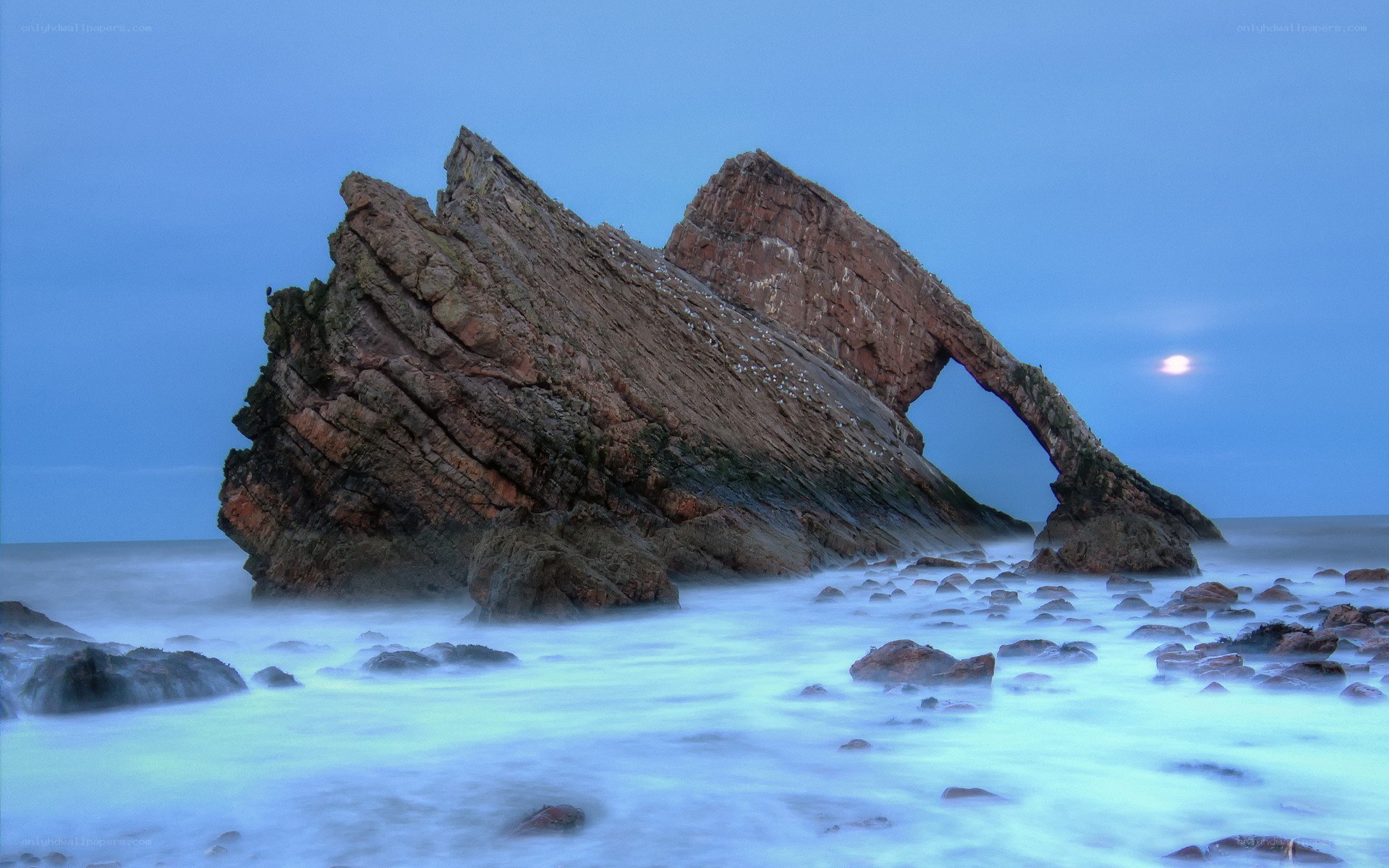 Rock arch at twilight