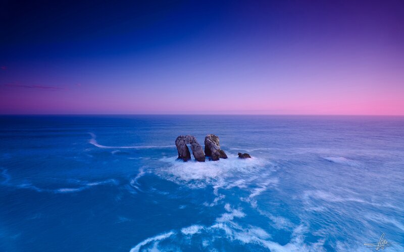 Rock arch at twilight