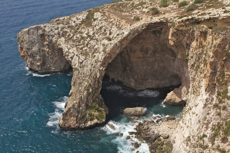 Rock Arch Formation — Blue, Dramatic, Afternoon, Photograph, Ocean