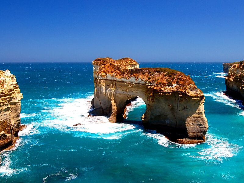 Rock Arch Formation — Blue, Dramatic, Afternoon