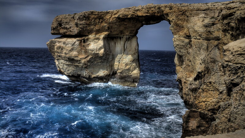Rock Arch Formation — Blue, Dramatic, Photograph
