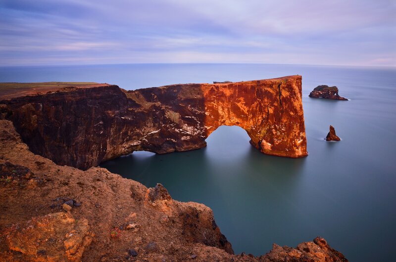 Rock Arch Formation — Blue, Serene, Sunset
