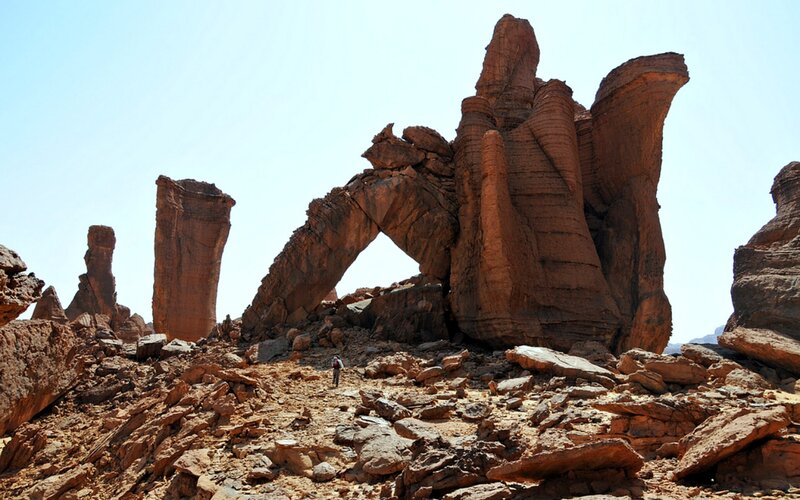 Rock Arch Formation — Brown, Arid