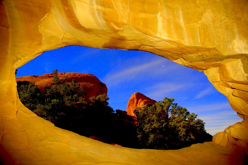 Rock Arch Framing Landscape
