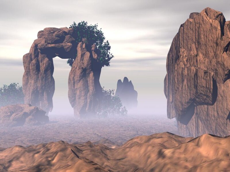 Rock Arch in Desert