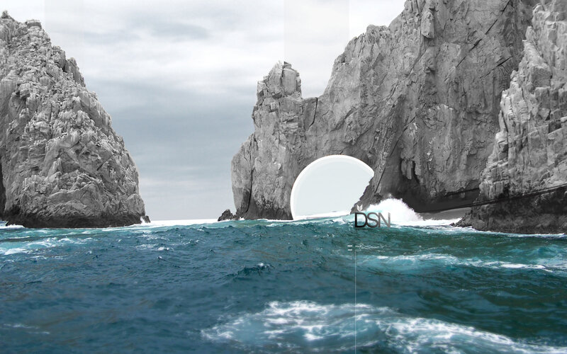 rock arch in ocean