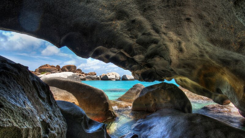 Rock Arch over Beach