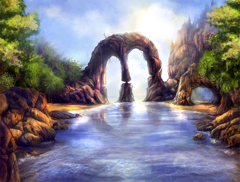Rock Arch over River