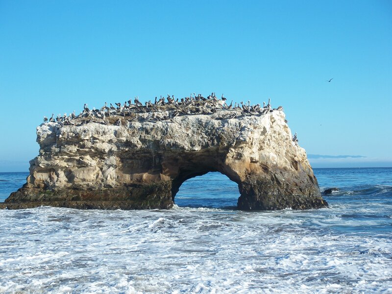 Rock Arch with Birds