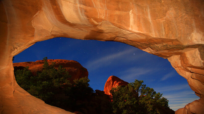 Rock Arch with Stars
