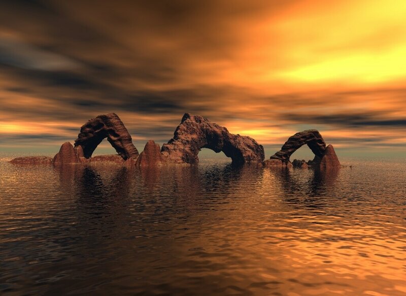 Rock Arches in Water