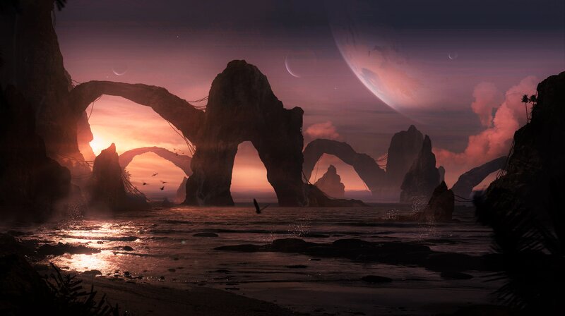 Rock Arches on Alien Shore