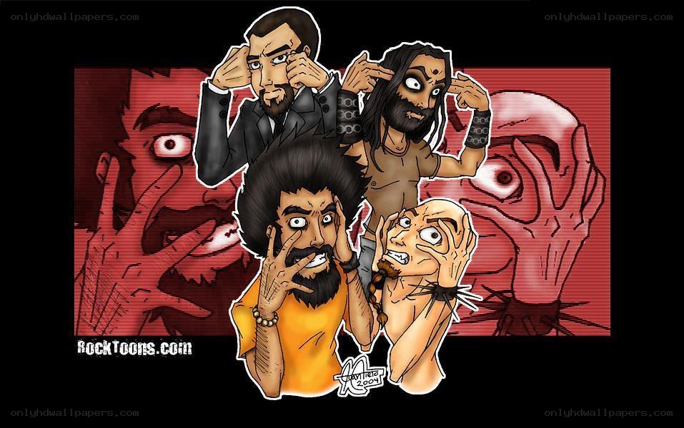 Rock band cartoon characters